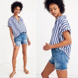 Madewell SMALL Central Shirt in Shea Stripe 100% cotton